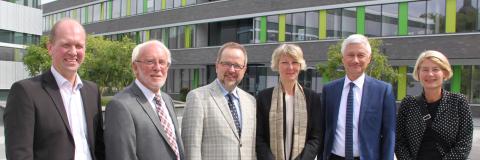 Standortübergreifende Projekte fördern Landrat Dr. Ansgar Müller und Landrat Wolfgang Spreen zu Besuch auf dem Campus Kamp-Lintfort der Hochschule Rhein-Waal